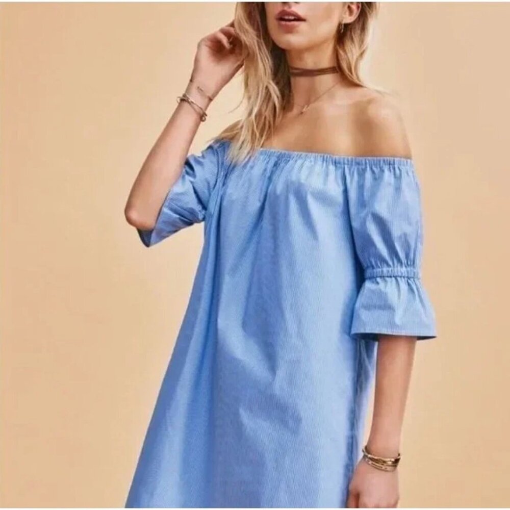 1. State Off-Shoulder Peasant-Style Boho Dress (NEW)